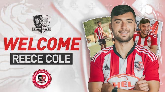 官方 : 埃克塞特城免签中场里斯-科尔