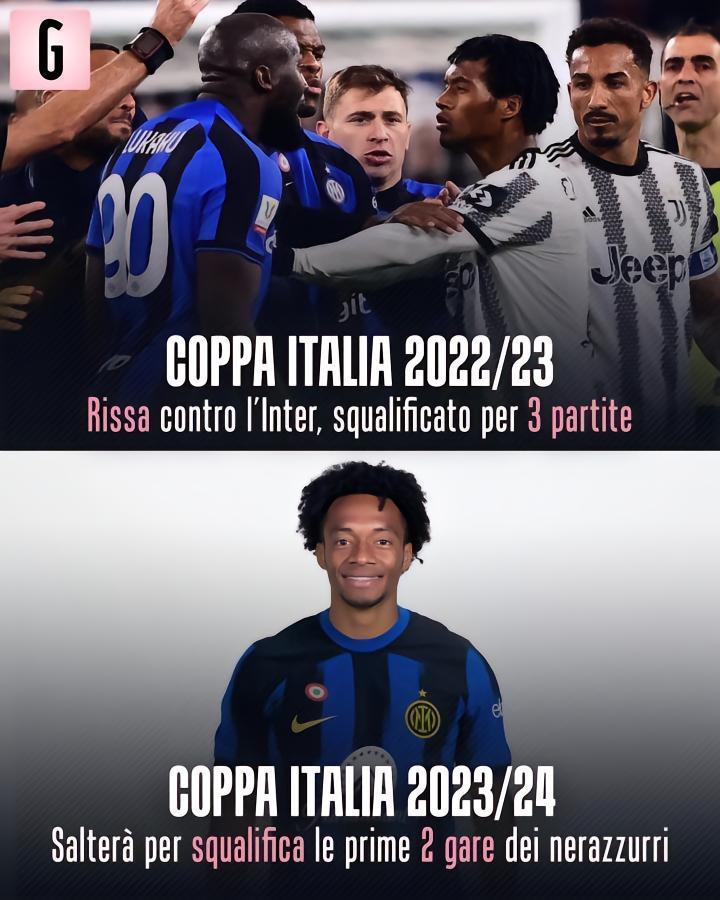 意媒：夸德拉多将缺席国米前两场的意大利杯比赛