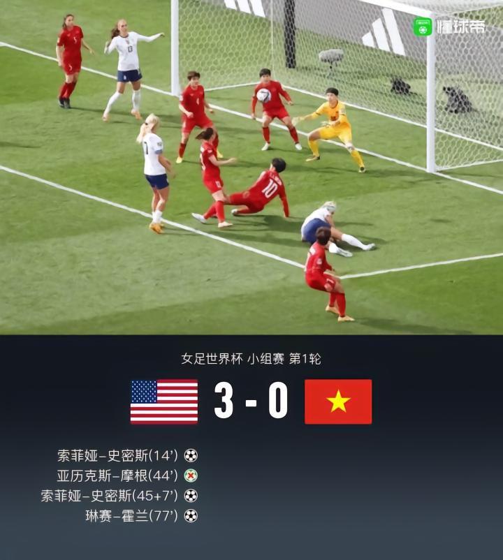 蒙牛战报｜美国女足3-0越南女足，史密斯梅开二度，摩根失点