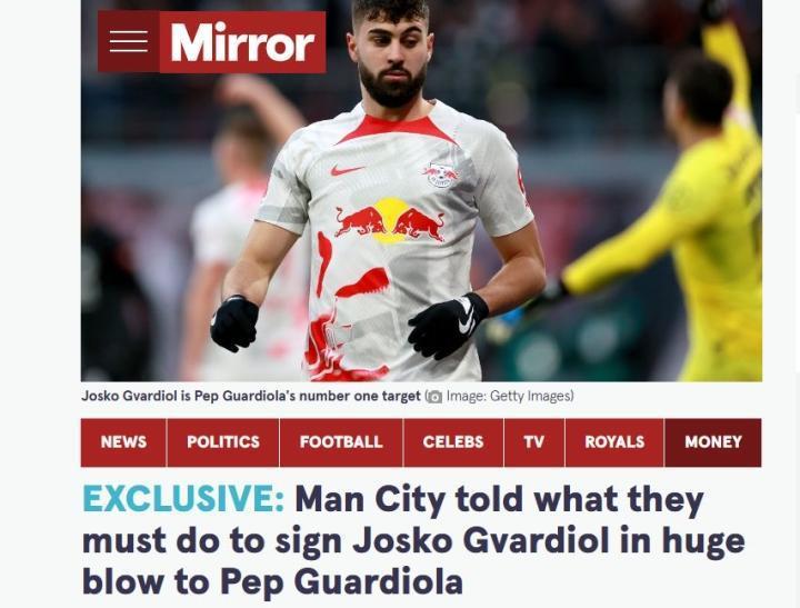 《镜报》消息，曼城被告知，他们必须全额支付870