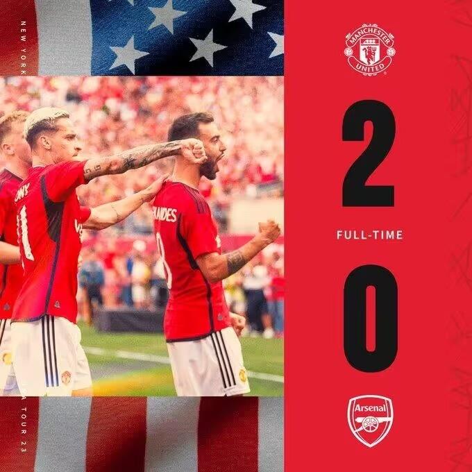 足球比分_友谊赛-曼联2-0阿森纳热身3连胜 点球大战维埃拉失点红魔5-3枪手