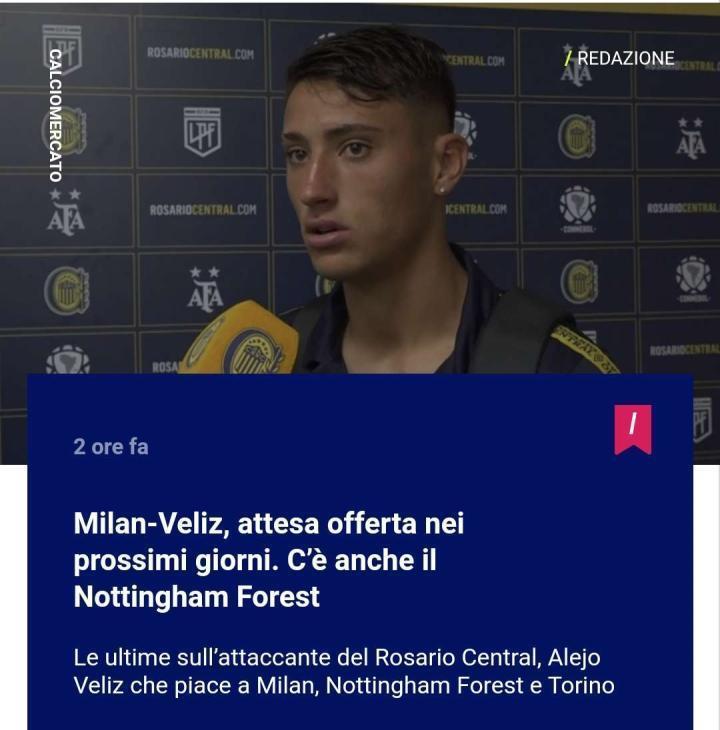 迪马济奥：米兰可能在未来几天报价贝利斯，罗萨里奥