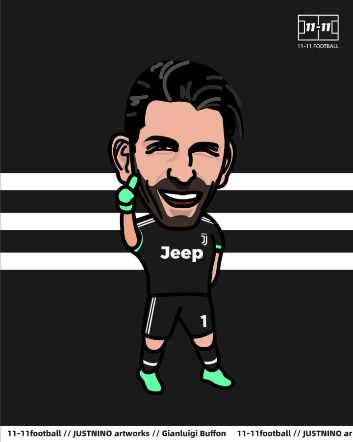 11-11足球原创//球星插画系列二十九年戎马，