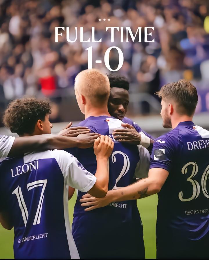 安德莱赫特1-0安特卫普，多尔贝格点射，埃克伦普绝平无效