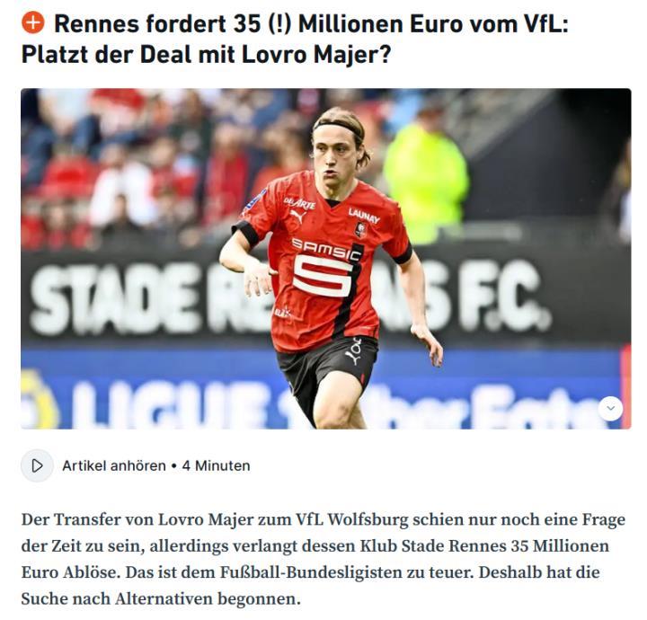 AZ/WAZ沃尔夫斯堡跟队Gassmann的消息