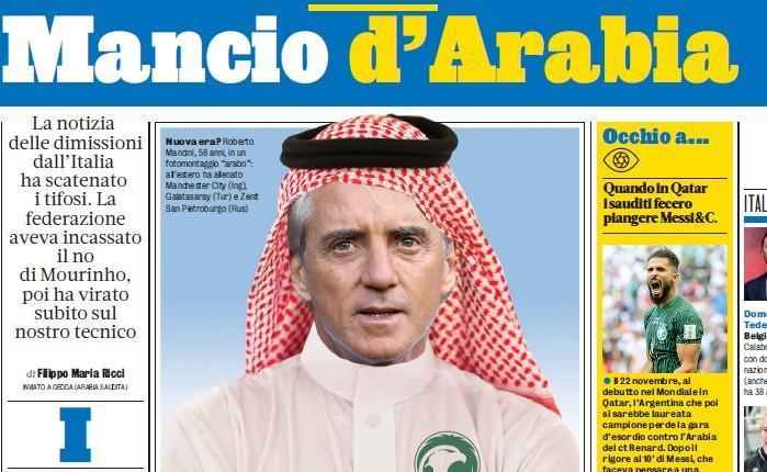 米体：曼奇尼执教沙特国家队即将达成协议，年薪4000万欧