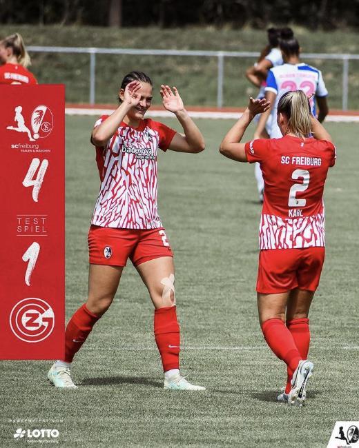 昨日女足热身赛，弗赖堡4-1大胜草蜢Lisa K