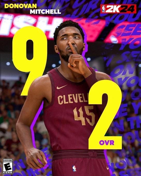 逐年提升！2K官方：71分先生米切尔2K24能力值92