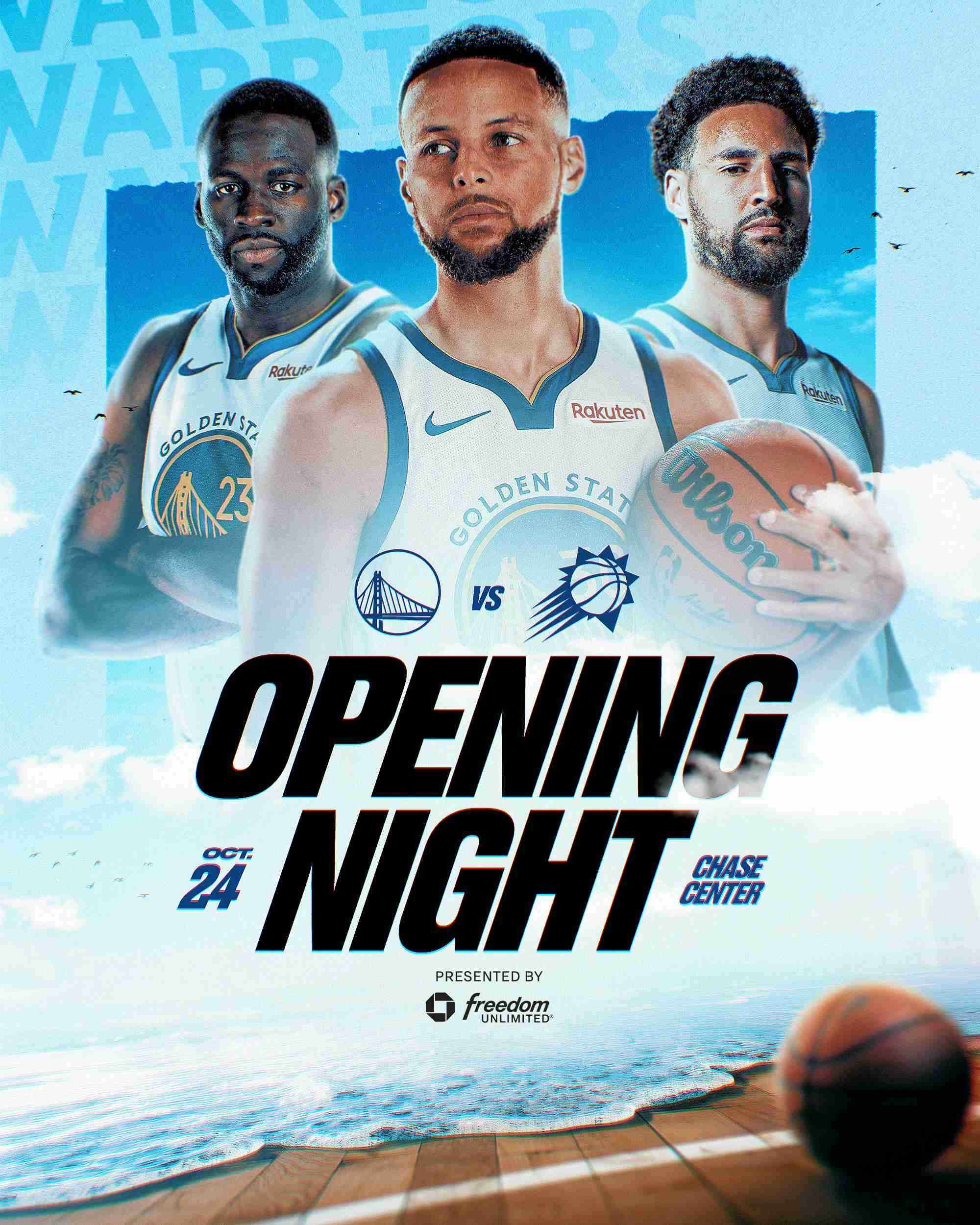 打个招呼~勇士官推@太阳官推：新赛季揭幕战见