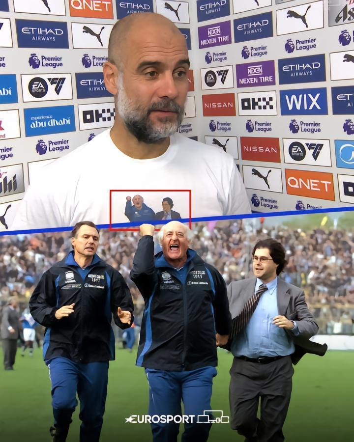 有情有义，瓜帅赛后所穿的T恤是为了致敬已故恩师马佐内