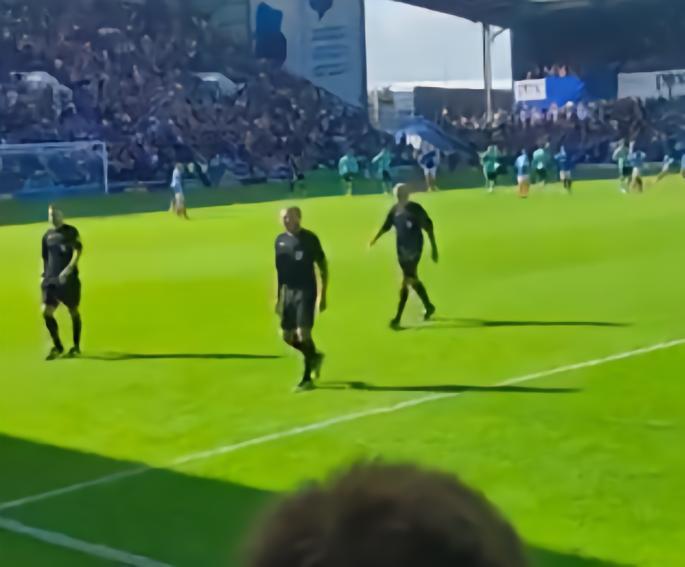 英甲联赛奇葩一幕：边裁和四官受伤，球迷上场担任裁判完赛