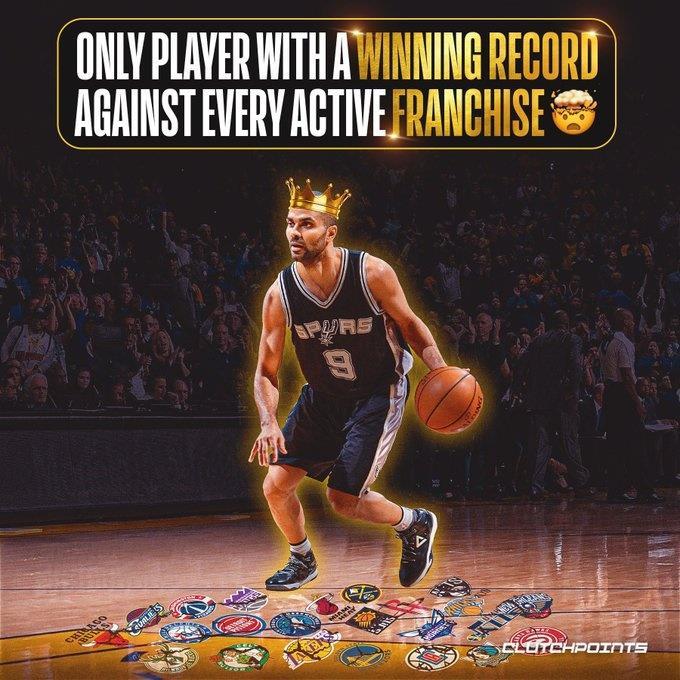 被低估帕克面对所有现存球队战绩均为正值 NBA历史仅此一人