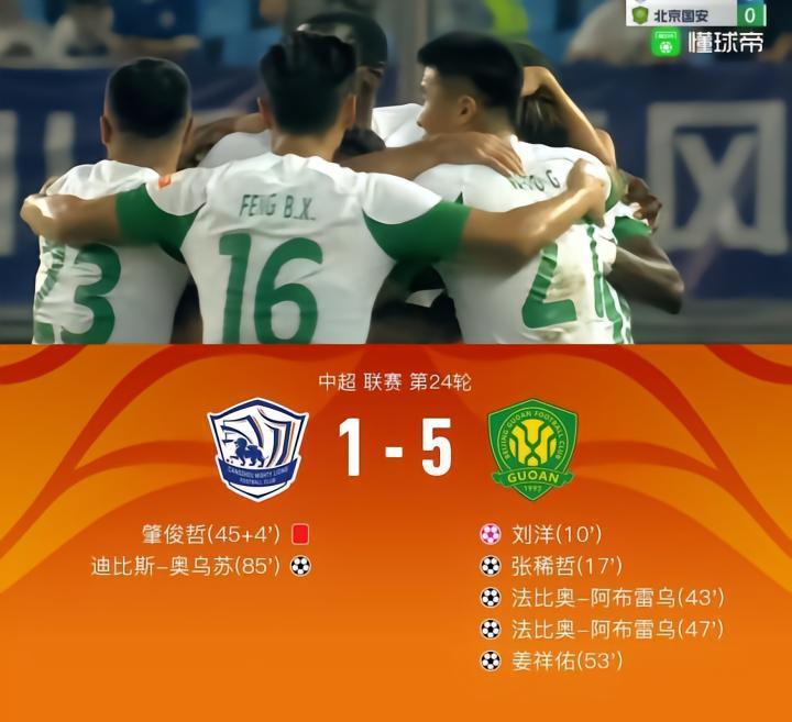 国安5-1大胜沧州，法比奥两射一传，张稀哲贴地斩