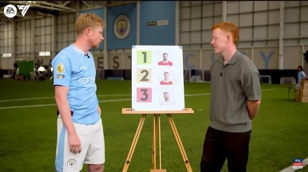 德布劳内评英超球员：B费是最有创造力中场，范戴克最佳后卫