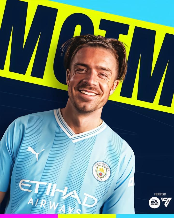 进攻端发挥抢眼，格拉利什当选与谢菲联一役曼城队内最佳球员