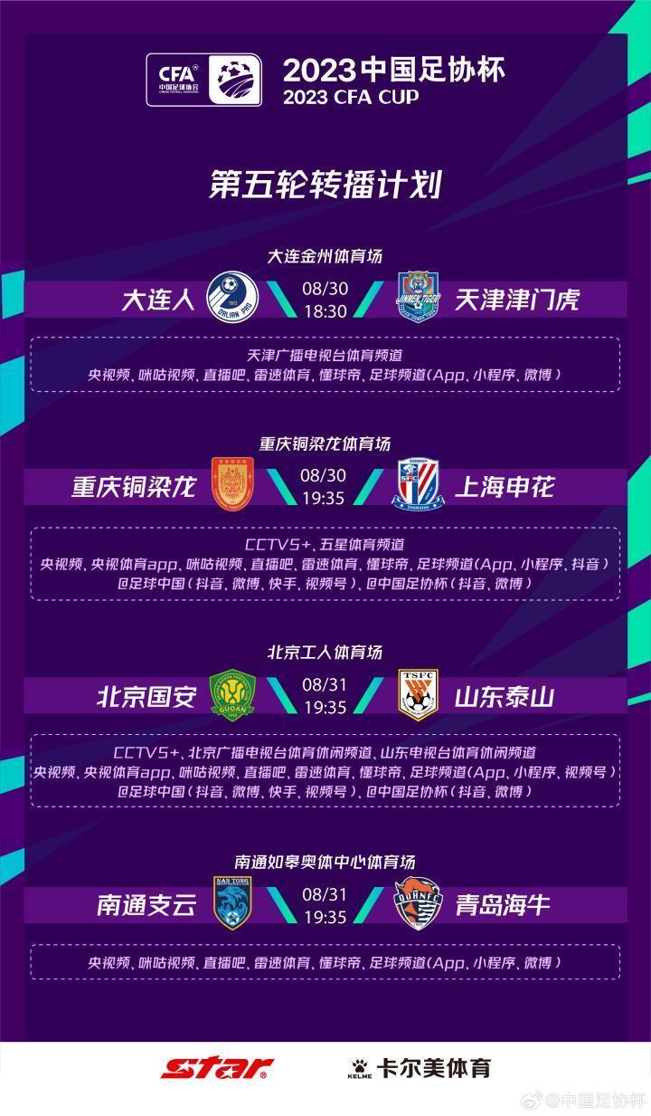 最新！CCTV5 直播2场足协杯，北京国安增售6区域散票