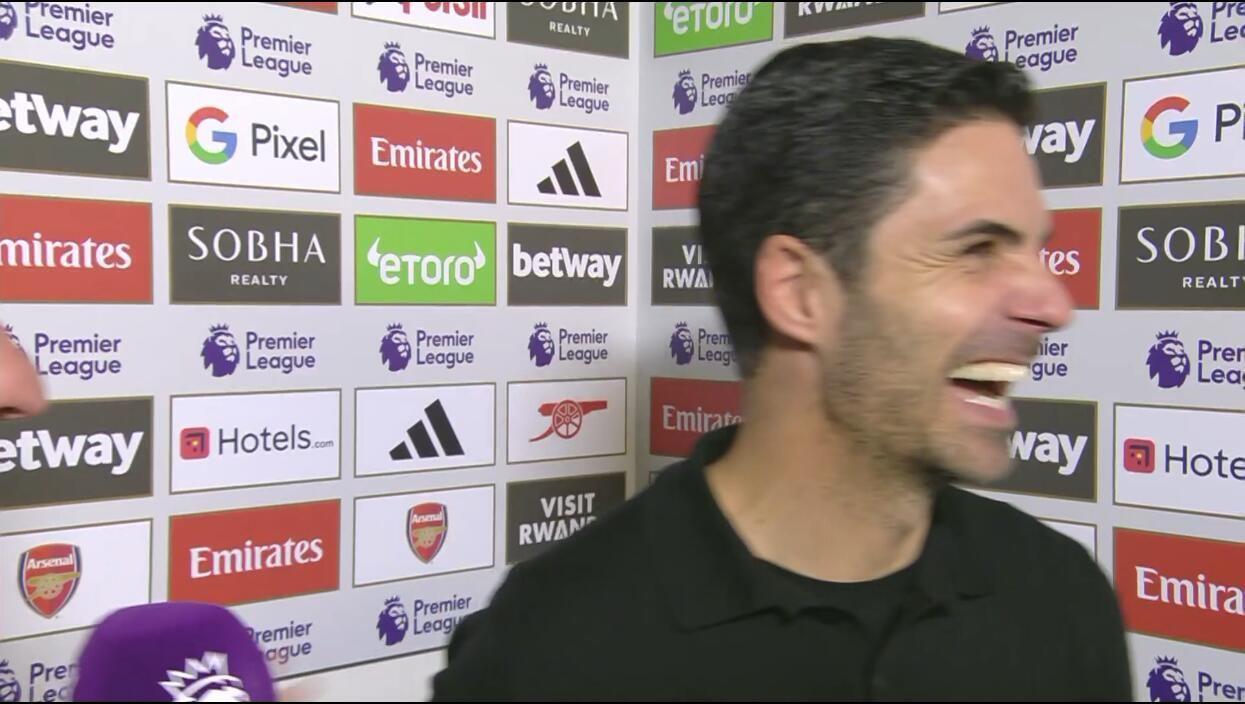 阿尔特塔：红牌判罚是正确的 要继续保持势头&现在我们有动力了