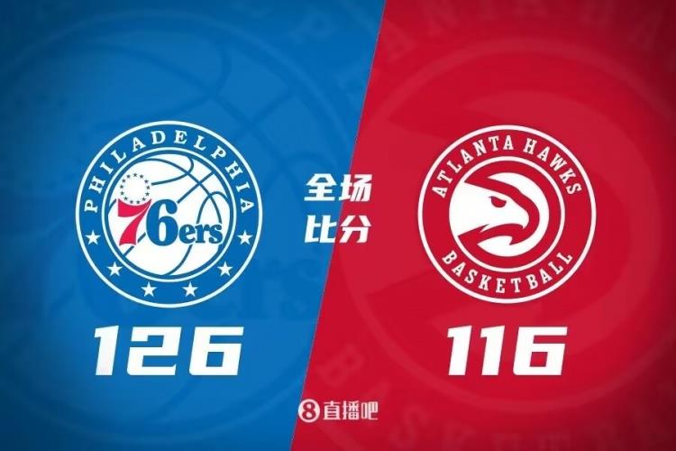 恩比德32 7 8 哈里斯29 10 吹杨22 13 76人力克老鹰