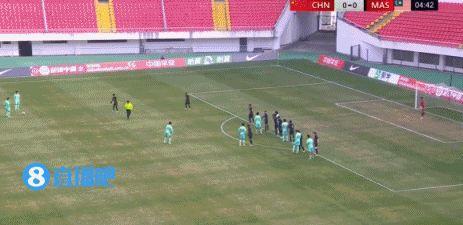 半场-杜月徵头球破门陶强龙建功 国奥2-1十人马来西亚