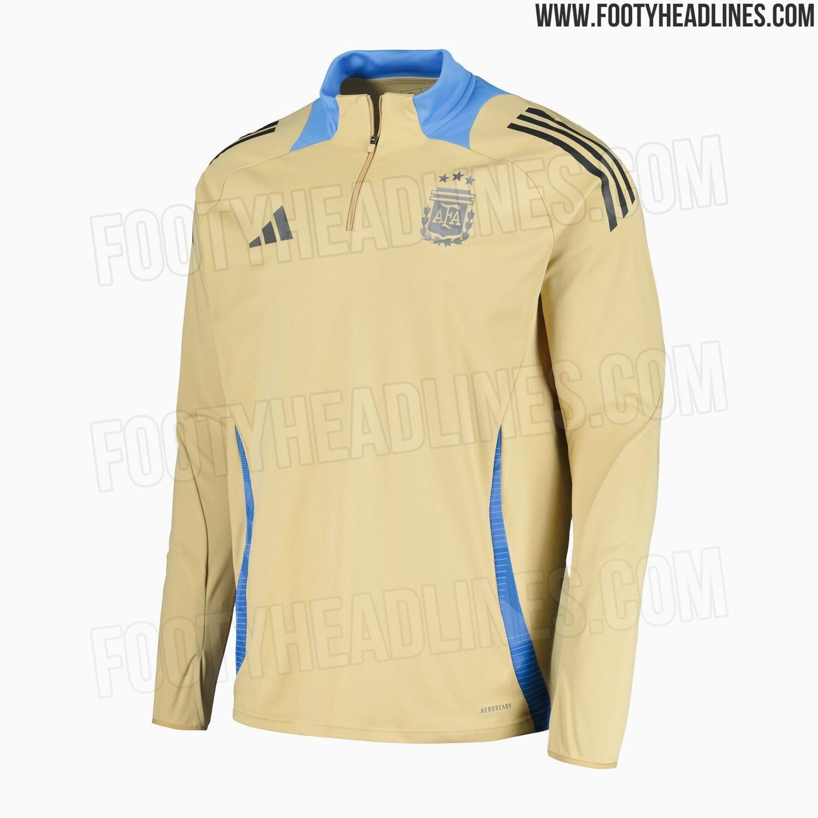 阿迪达斯将推出阿根廷美洲杯训练服，金色搭配海军蓝 三星队徽