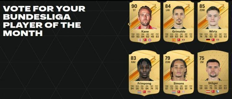 德甲2月最佳候选：凯恩、哈维-西蒙斯在列，药厂三将入选