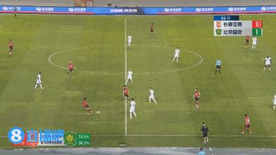 谢晖激情庆祝！吉列尔梅边路1v2内切低射破门，亚泰2-1领先国安