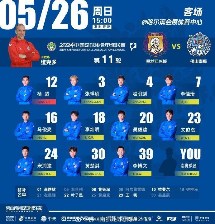 进球盛宴！开场18秒破门 补时绝平，佛山南狮客场4-4黑龙江冰城