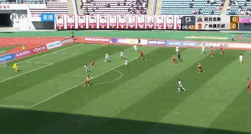 半场-广州1-2延边龙鼎 徐彬送点罗南点射廖锦涛头球建功