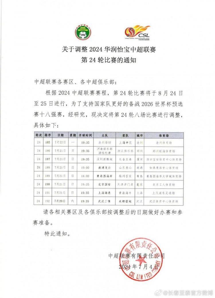 长春亚泰7月魔鬼时段将迎来5场比赛，其中前四场均为客场