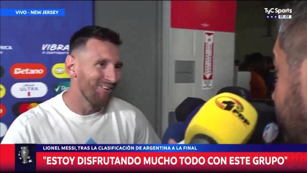 梅西笑谈幸运破门：我给恩佐说不是有意的，看门将下地我就碰了下