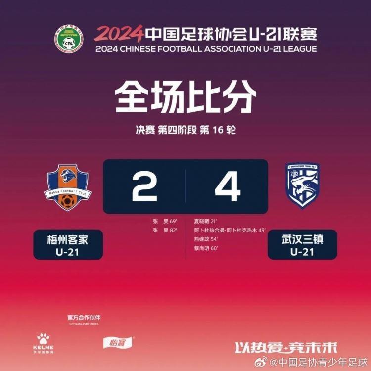 U-21联赛：决赛第四阶段第16轮赛果 积分榜 射手榜