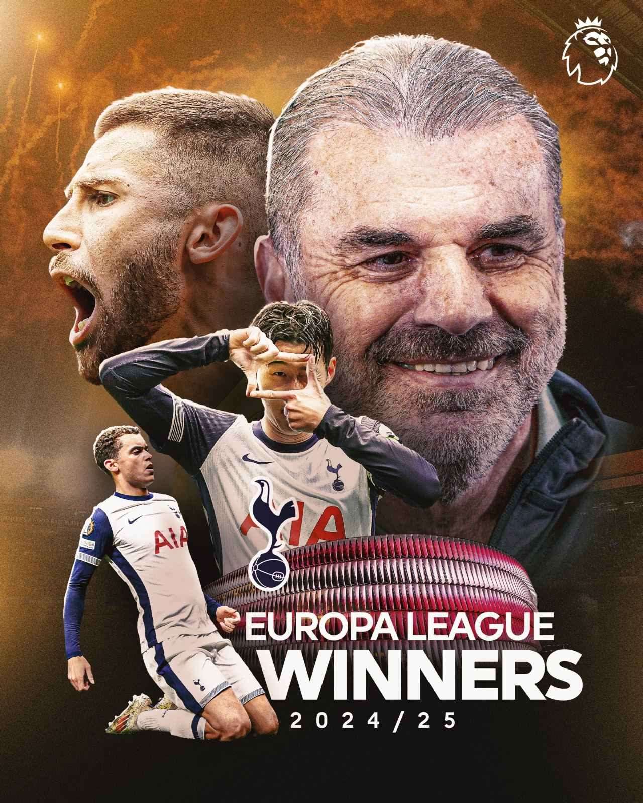 联赛排名较低但最终赢得重要冠军：热刺以联赛第17夺欧联冠军