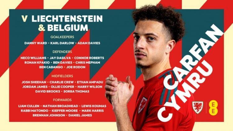 威尔士名单：布伦南-约翰逊、哈里-威尔逊、丹尼尔-詹姆斯在列