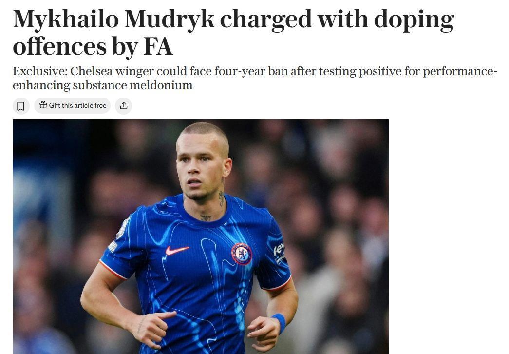 合同剩6年24岁穆德里克或被禁赛4年，蓝军花7000万现身价1800万