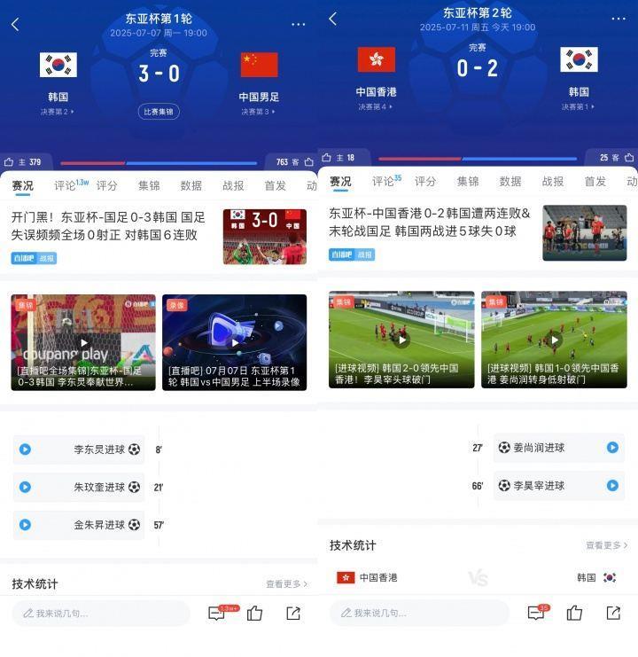 末轮直接对决！国足0-3负韩国，中国香港0-2负韩国！谁能摆脱垫底