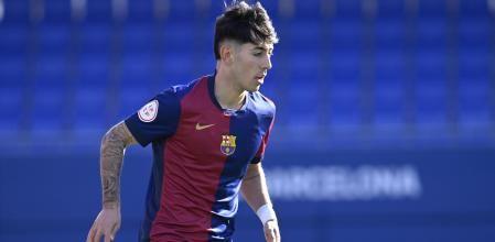 Dani Rodríguez, en el Barça Atlètic-Celta (2-2)