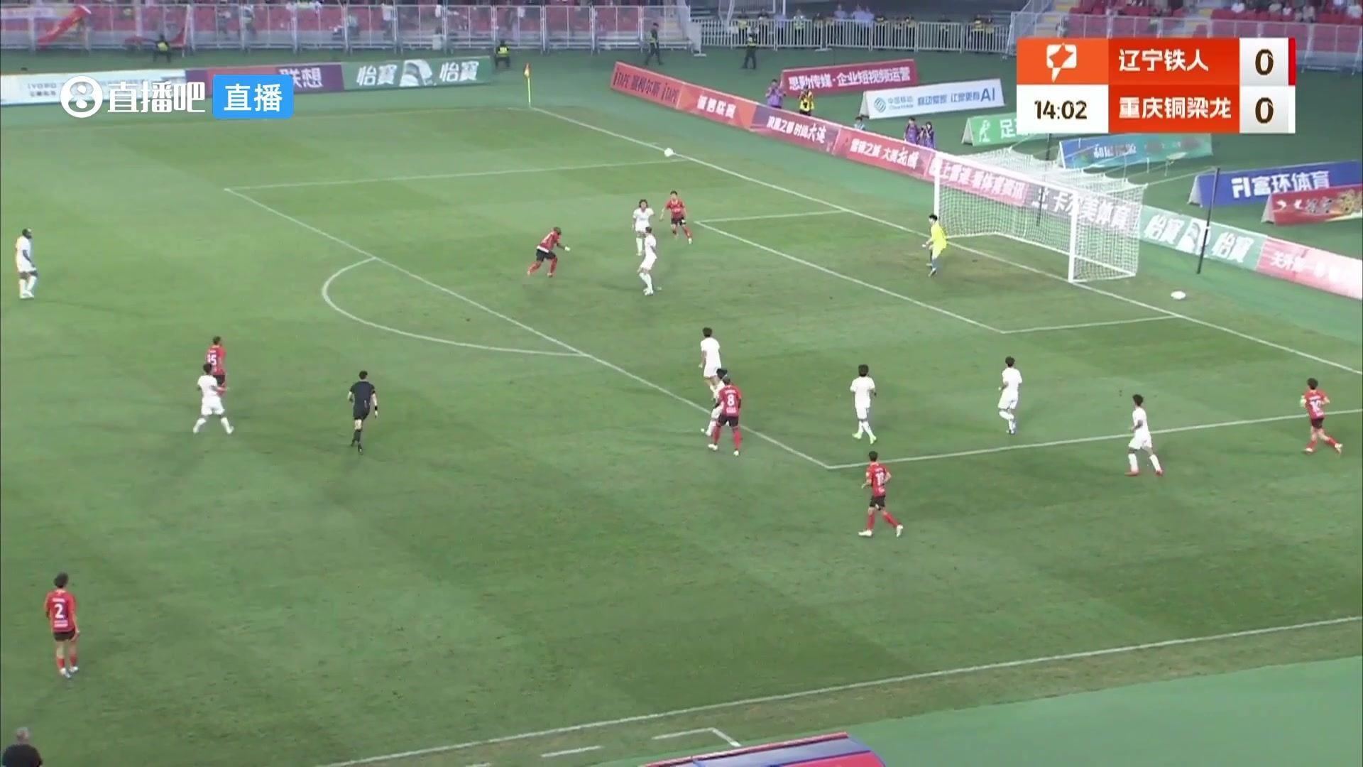 能力体现！姆本扎连停带过禁区爆射破门，辽宁铁人1-0重庆铜梁龙