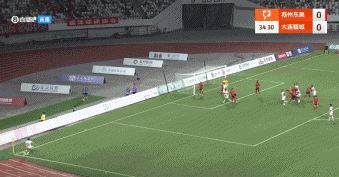 半场-萨比尔低射打破僵局 大连鲲城1-0领先苏州东吴