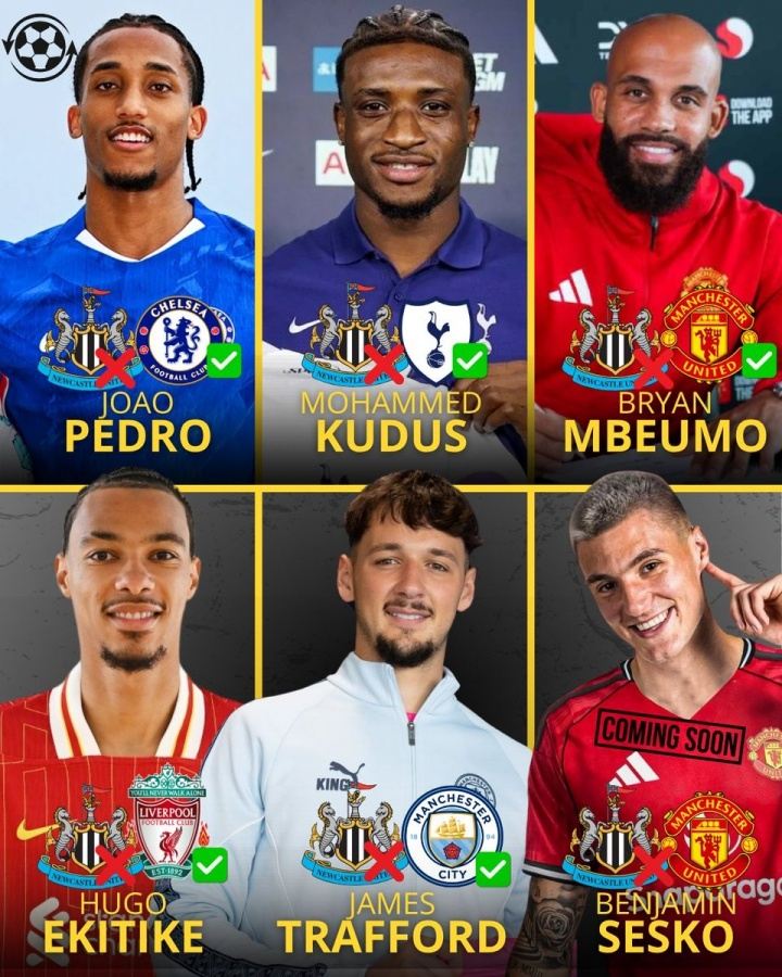 夏窗最惨纽卡今夏已错失8大目标 9000万报价塞斯科被曼联介入