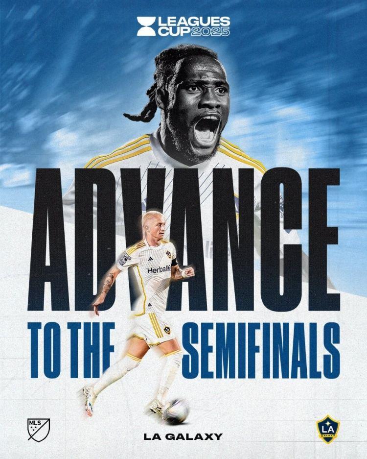 罗伊斯造乌龙 破门！洛杉矶银河晋级联盟杯半决赛，将对阵西雅图