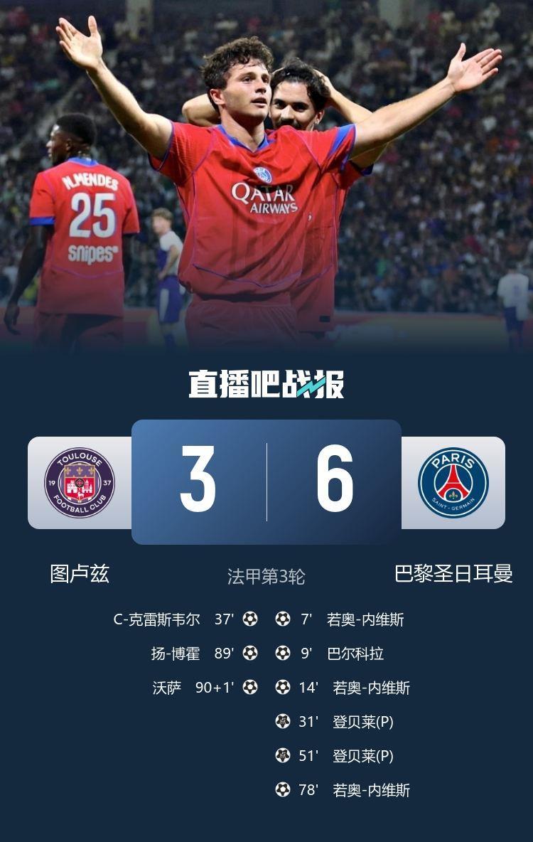 裁判部门：巴黎提前进入禁区球员未干扰点球，图卢兹点球不该重罚