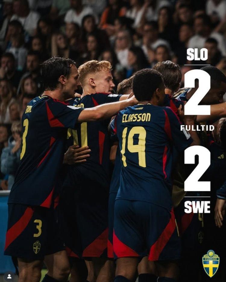 世预赛-斯洛文尼亚主场2-2绝平瑞典 伊兰加破门&约克雷斯助攻