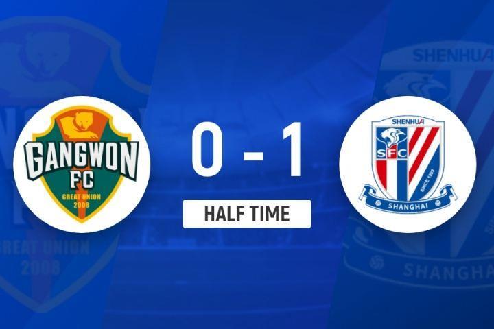 半场-上海申花暂1-0江原FC 特谢拉半场补时破门 维托尔进球被吹