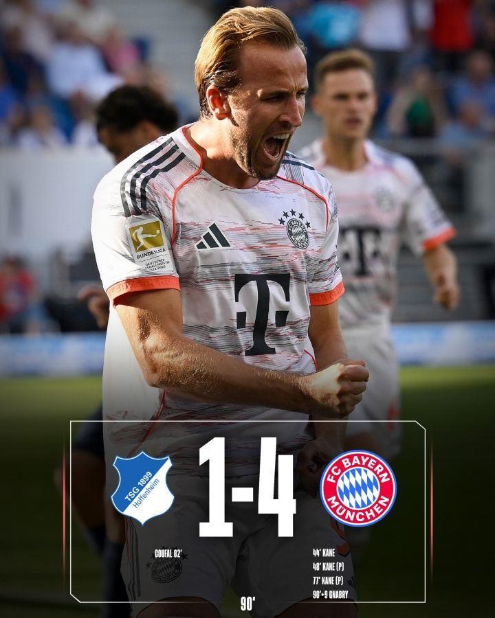 太残暴！拜仁德甲4场全胜轰18球，凯恩单人8球32岁仍有7500万身价