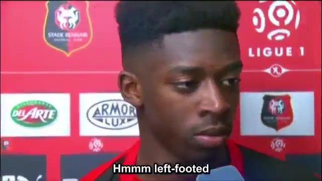 兑现天赋！登贝莱18岁经典采访：我是左脚将，但是右脚射门更好