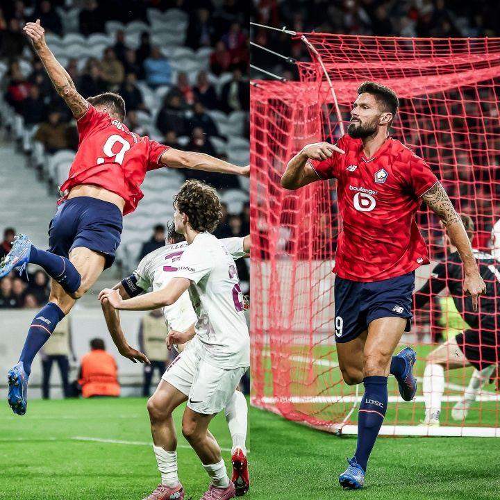 飞翔的大吉鲁吉鲁高高跃起头球制胜，近39岁高龄回欧洲5场3球