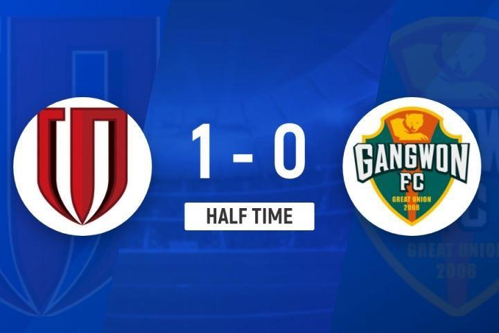 半场-成都蓉城1-0江原FC 周定洋凌空抽射破门杨帅献助攻