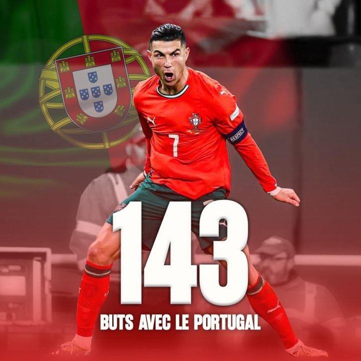 领先29球！国家队历史射手榜：C罗225场143球居首 梅西195场114球