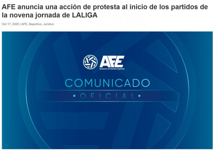 反对海外办赛！西班牙球员协会将在第9轮比赛开始前进行抗议