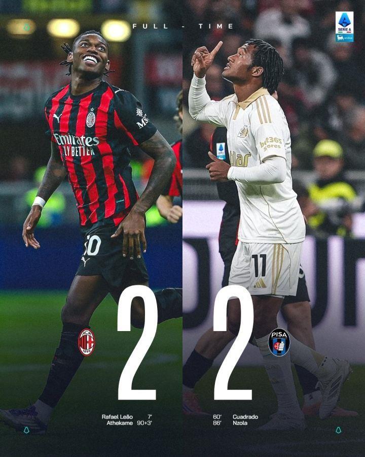 劲敌连连！米兰近3轮1胜2平，马上客战“真假”蓝黑 主战罗马双雄